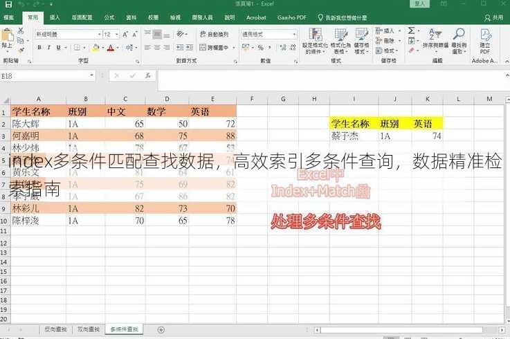 index多条件匹配查找数据