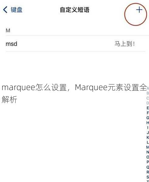 marquee怎么设置