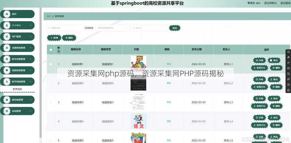 资源采集网php源码