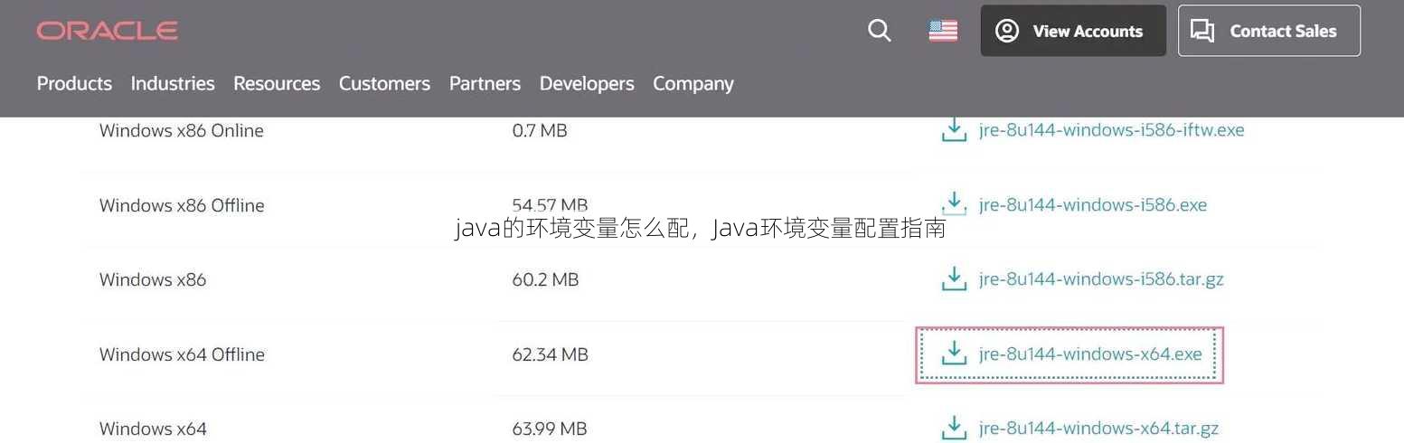 java的环境变量怎么配