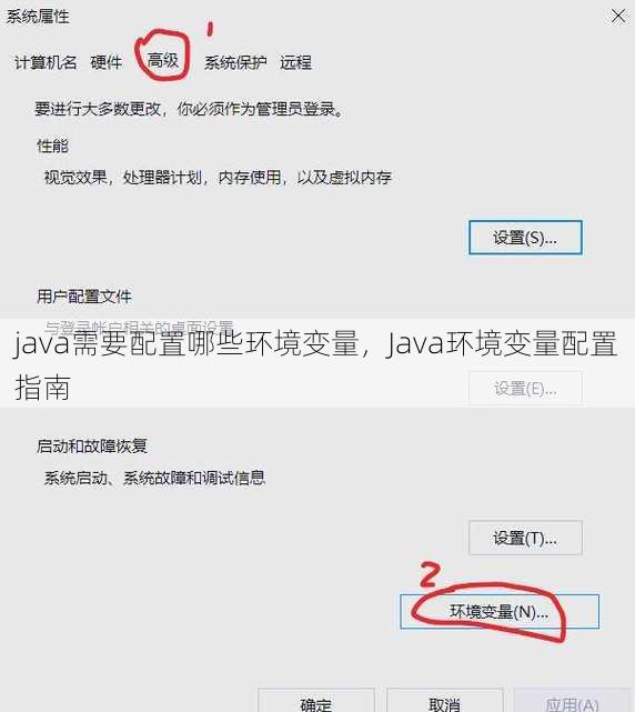 java需要配置哪些环境变量