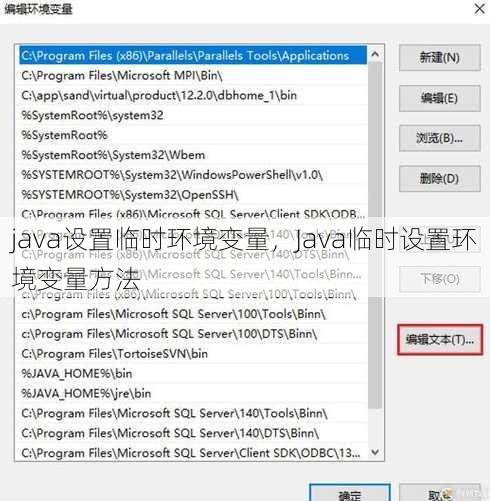 java设置临时环境变量