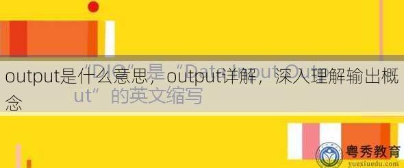 output是什么意思