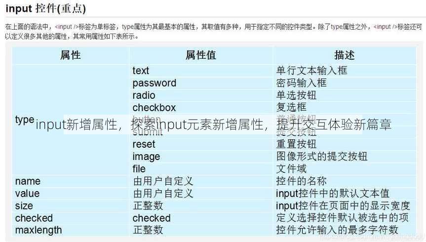 input新增属性