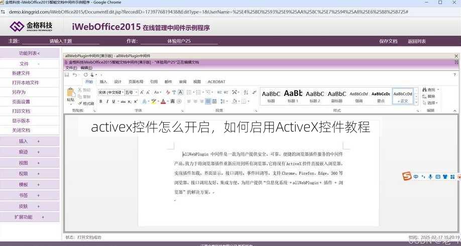activex控件怎么开启
