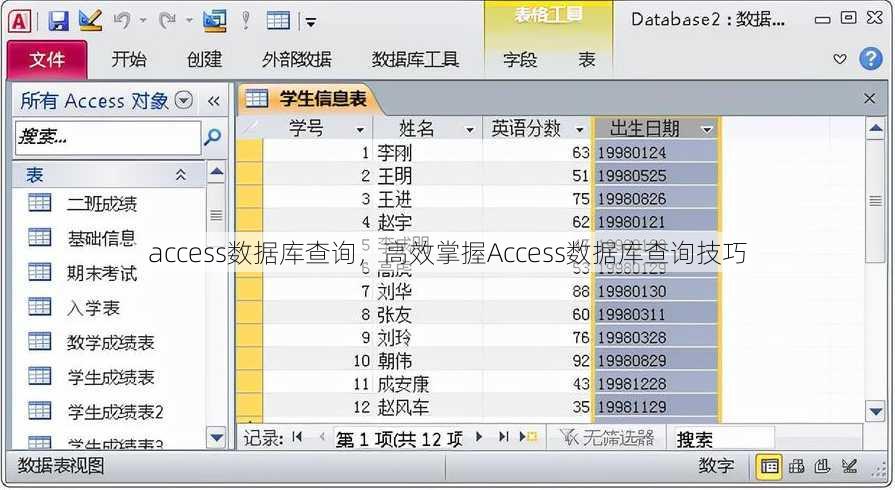 access数据库查询