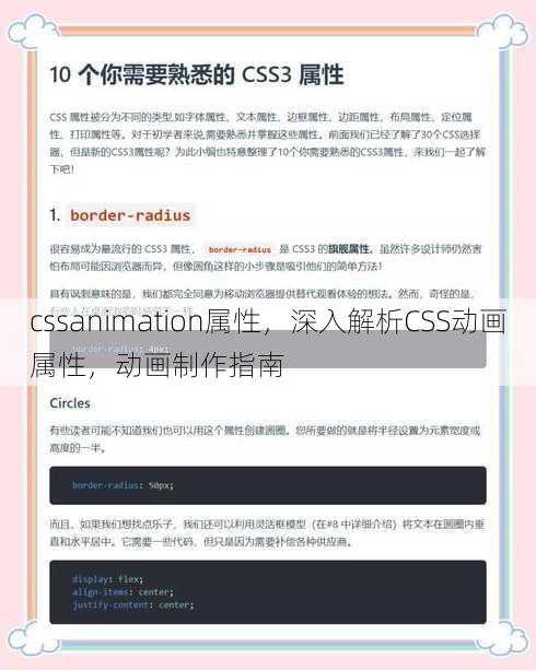 cssanimation属性