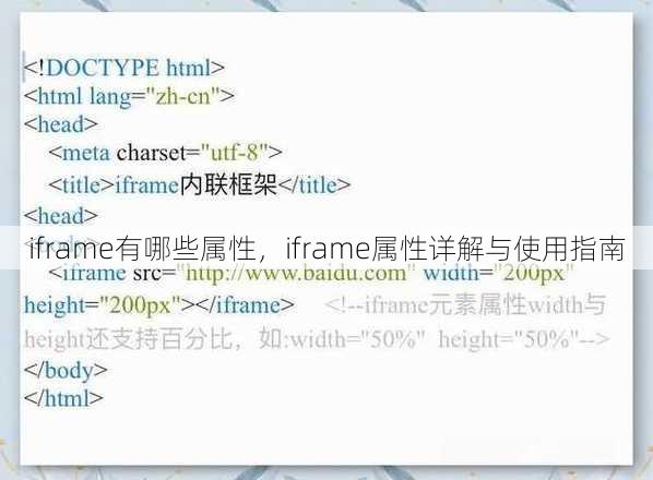 iframe有哪些属性