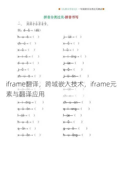iframe翻译