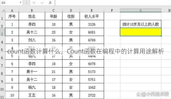 count函数计算什么