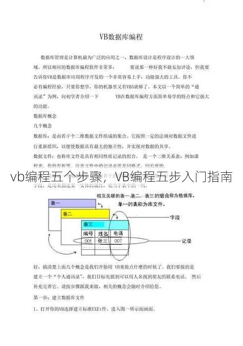 vb编程五个步骤