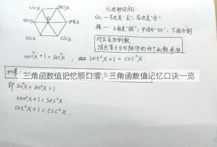 三角函数值记忆顺口溜