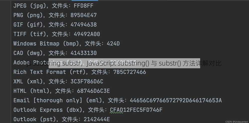 js substring substr