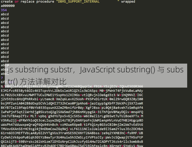 js substring substr