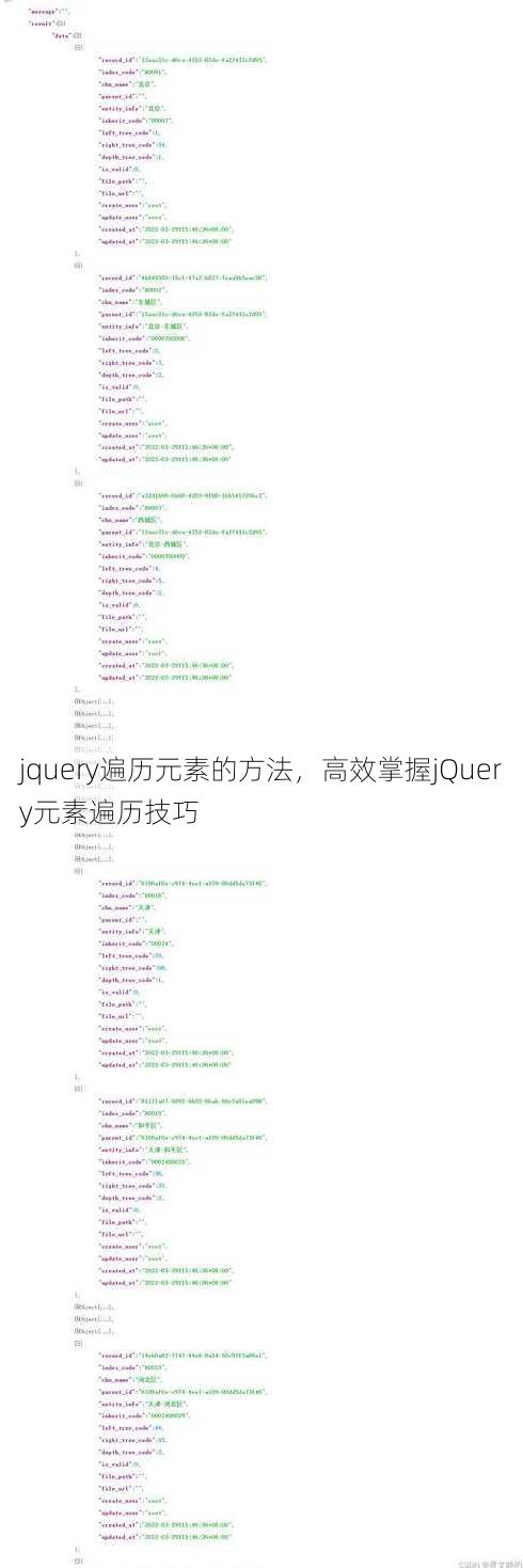 jquery遍历元素的方法