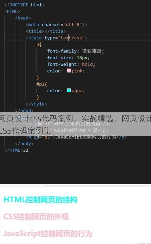 网页设计css代码案例