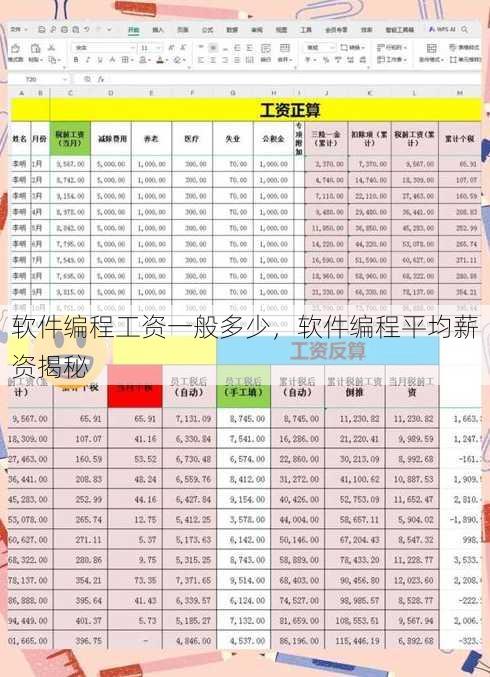 软件编程工资一般多少