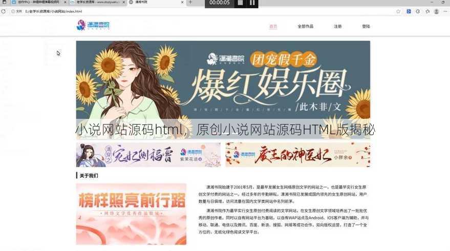 小说网站源码html