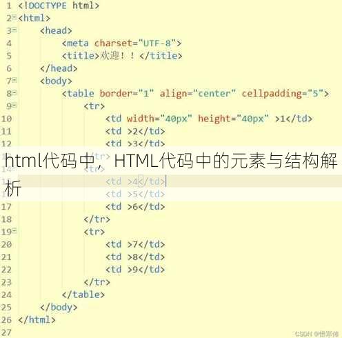 html代码中