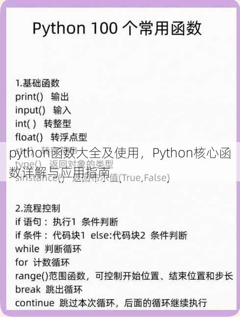 python函数大全及使用