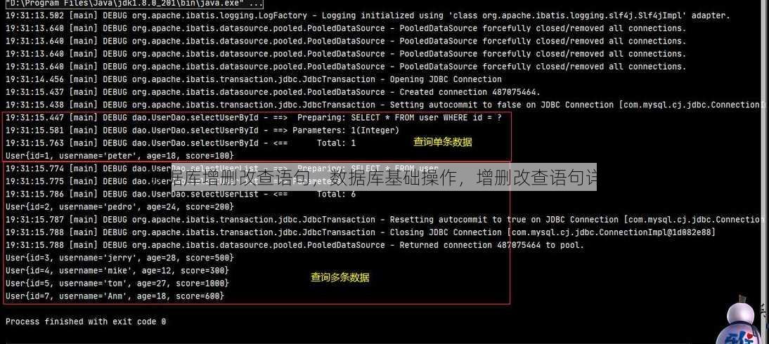 数据库增删改查语句