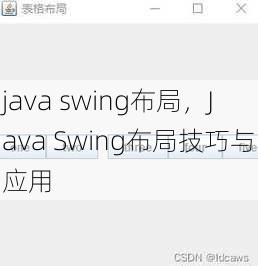 java swing布局