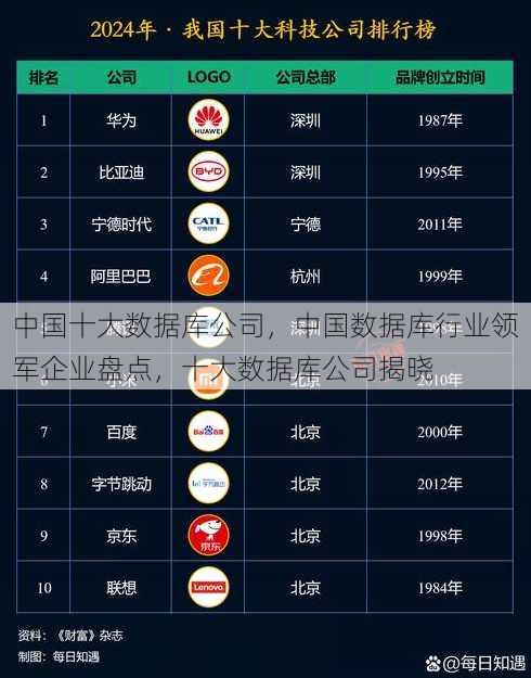 中国十大数据库公司