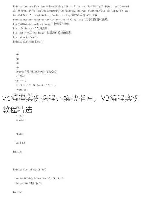 vb编程实例教程