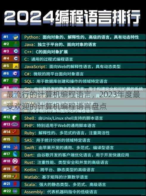 最流行的计算机编程语言