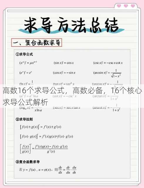 高数16个求导公式