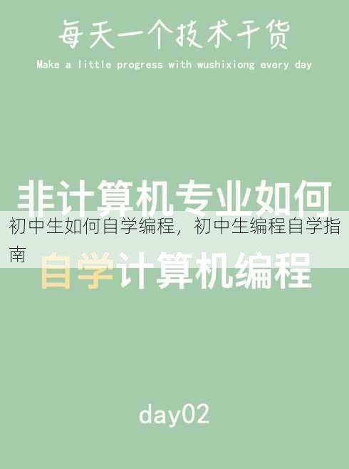 初中生如何自学编程