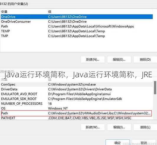 java运行环境简称