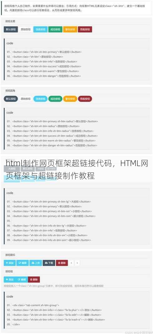 html制作网页框架超链接代码