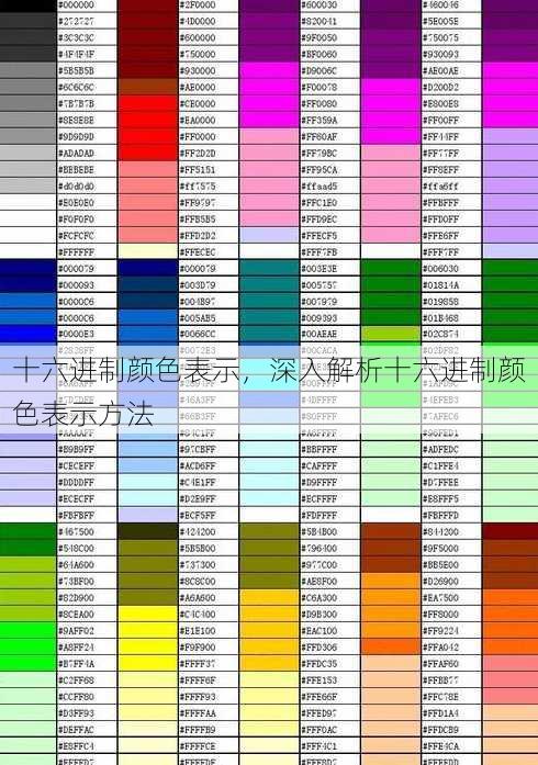 十六进制颜色表示