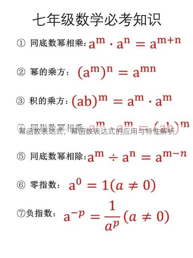 幂函数表达式