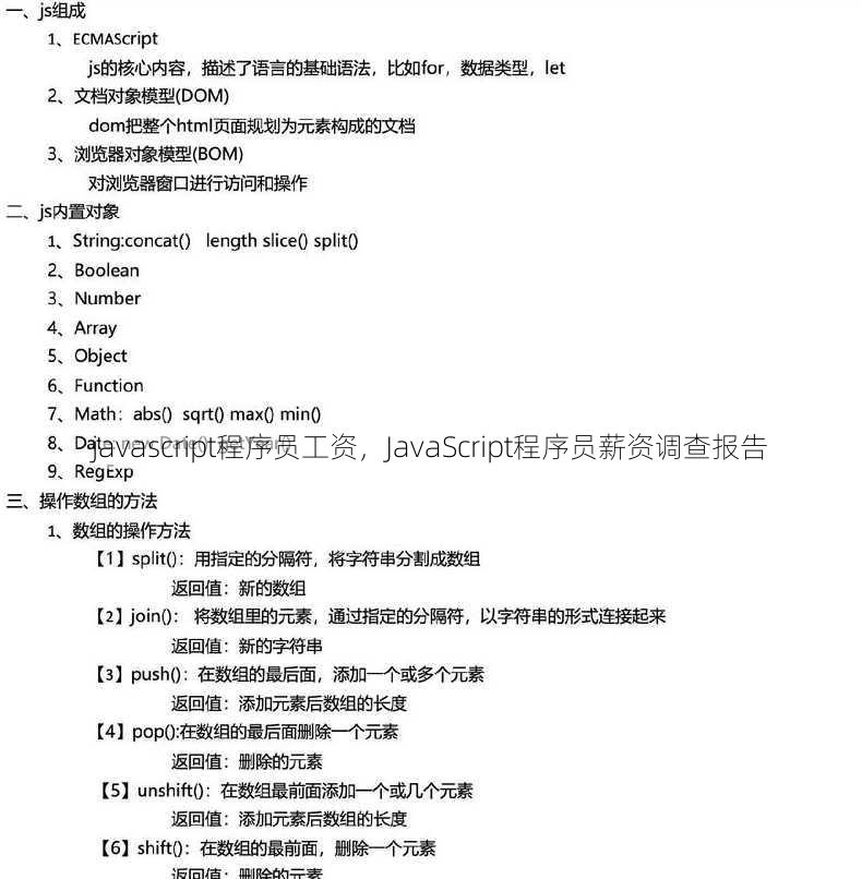javascript程序员工资