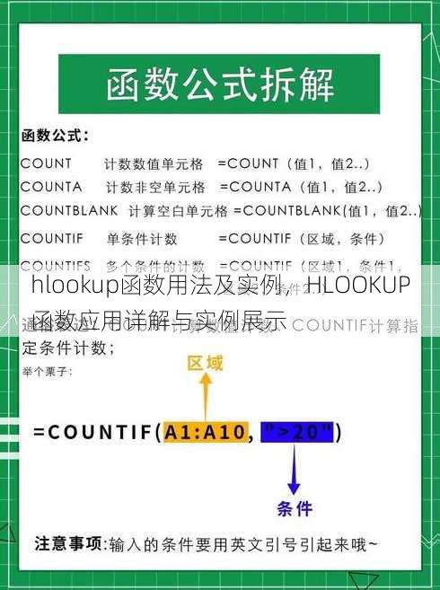 hlookup函数用法及实例