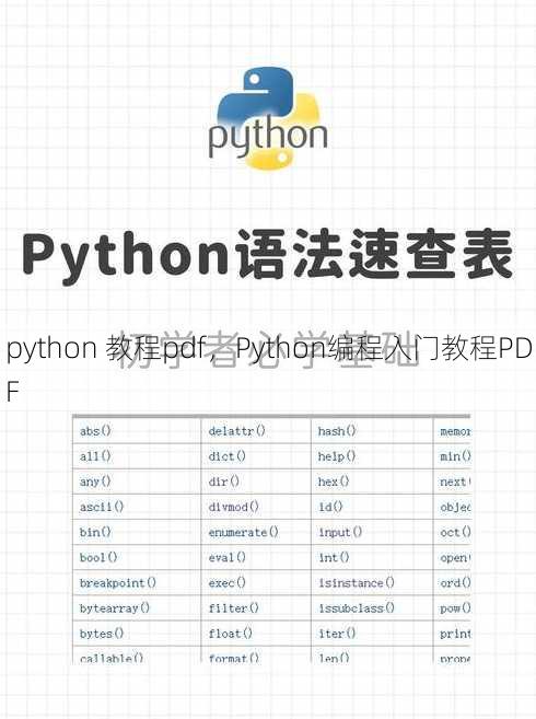 python 教程pdf