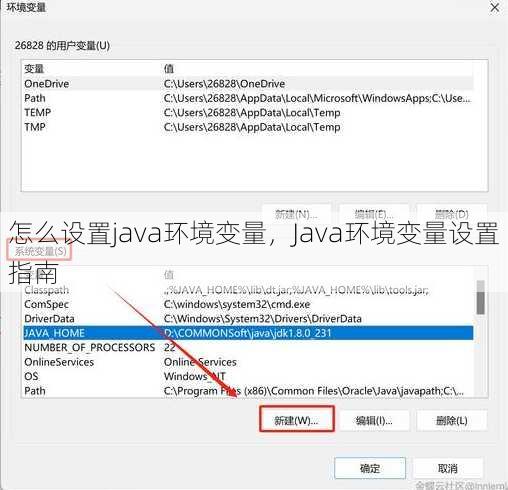 怎么设置java环境变量