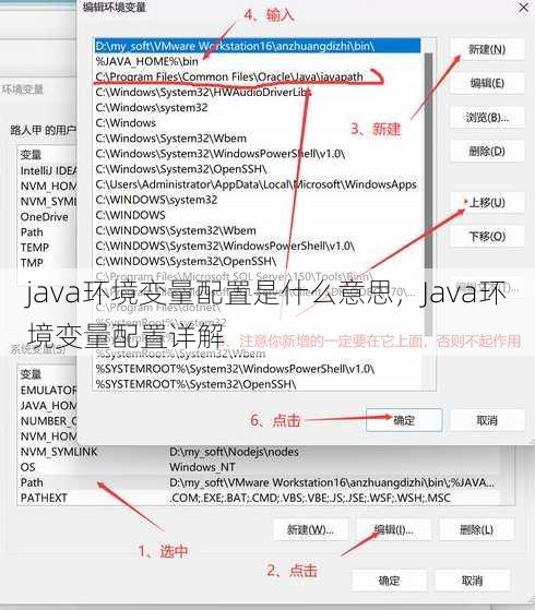 java环境变量配置是什么意思