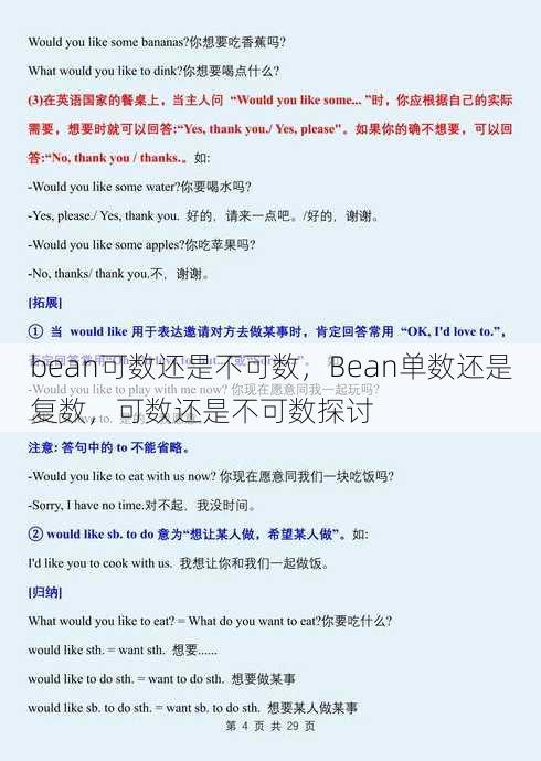 bean可数还是不可数