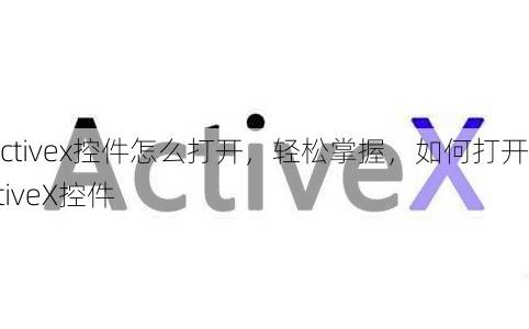 activex控件怎么打开