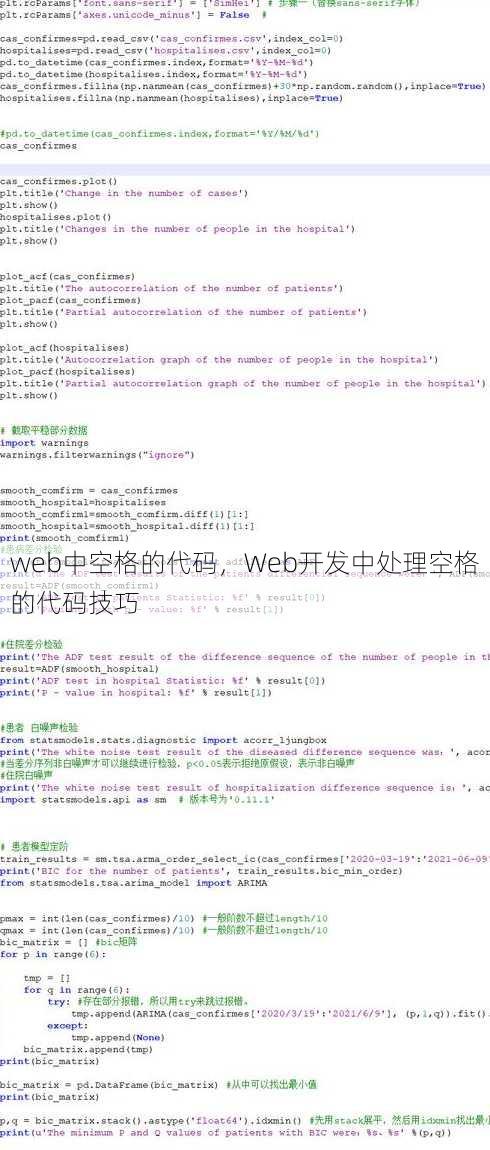 web中空格的代码