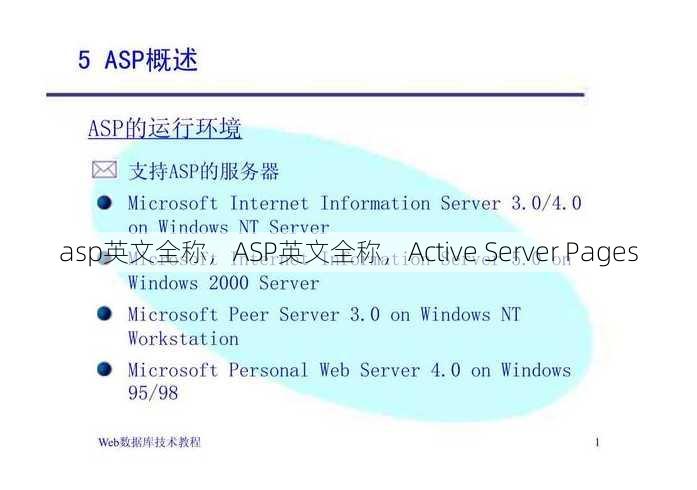 asp英文全称