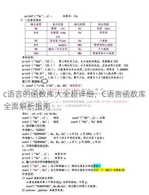 c语言的函数库大全超详细