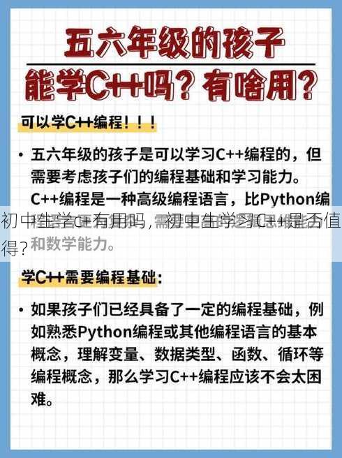 初中生学c+有用吗