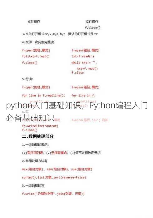 python入门基础知识