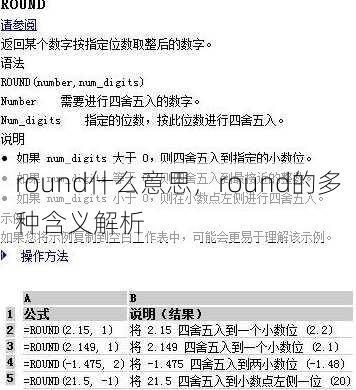 round什么意思