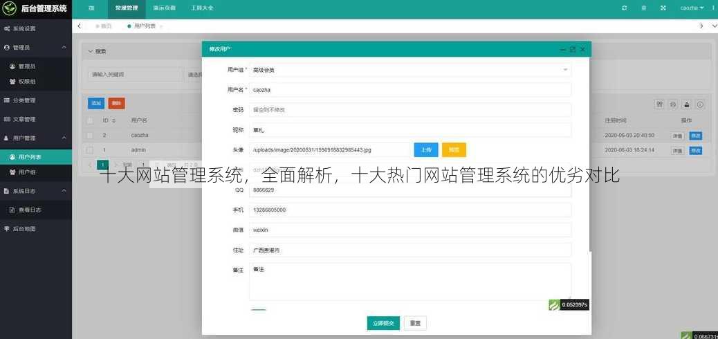 十大网站管理系统