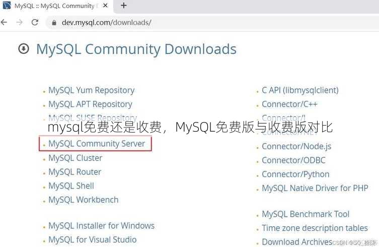 mysql免费还是收费